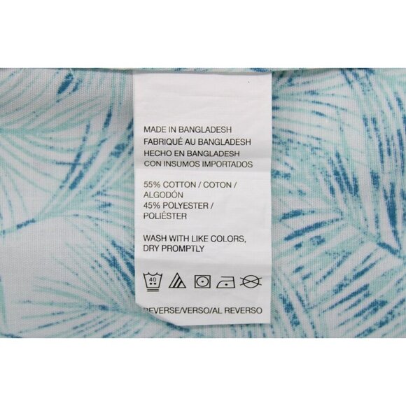 Geoffrey Beene Men's Short Sleeve Cotton Blend Button Up Shirt Blue Sz 2XL - Picture 7 of 8